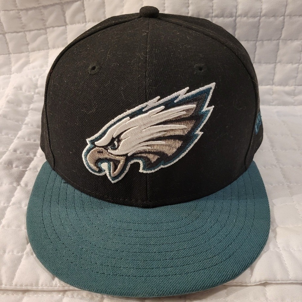 New Era NFL Philadelphia Eagles Black Teal Cap Football Collectible Fandom Hat